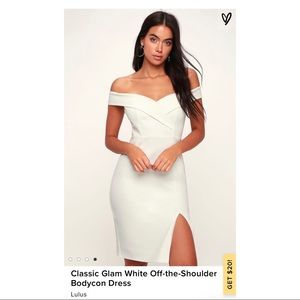 Lulu’s White Off Shoulder Dress - Size XS